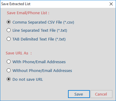 Web Email Phone Extractor