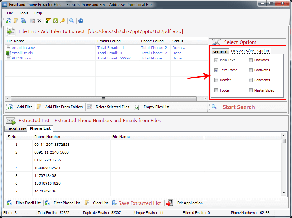 email extractor from text