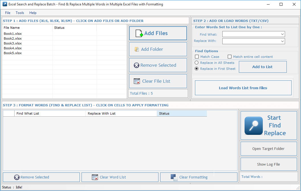 Excel Search and Replace