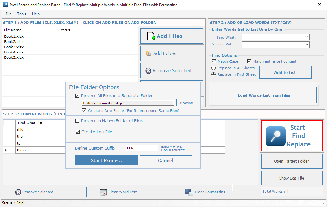 Excel Search and Replace