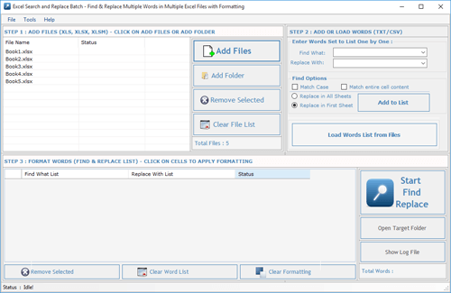 Excel Search & Replace