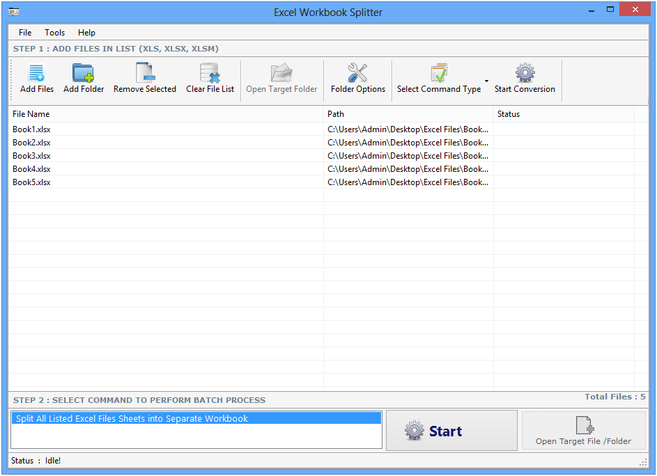 Excel Workbook Splitter