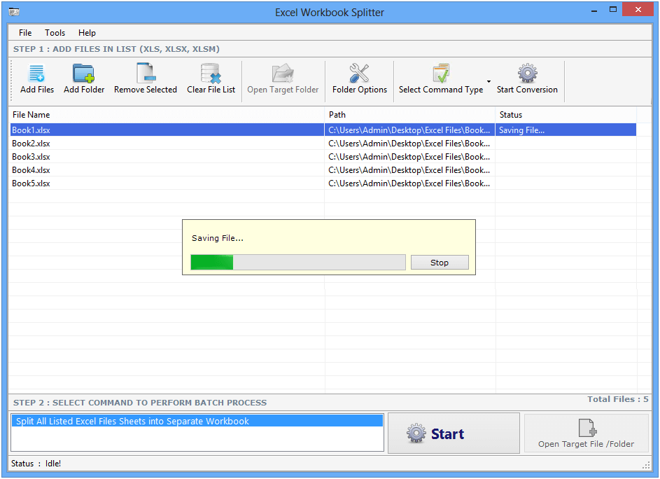 Excel Workbook Splitter