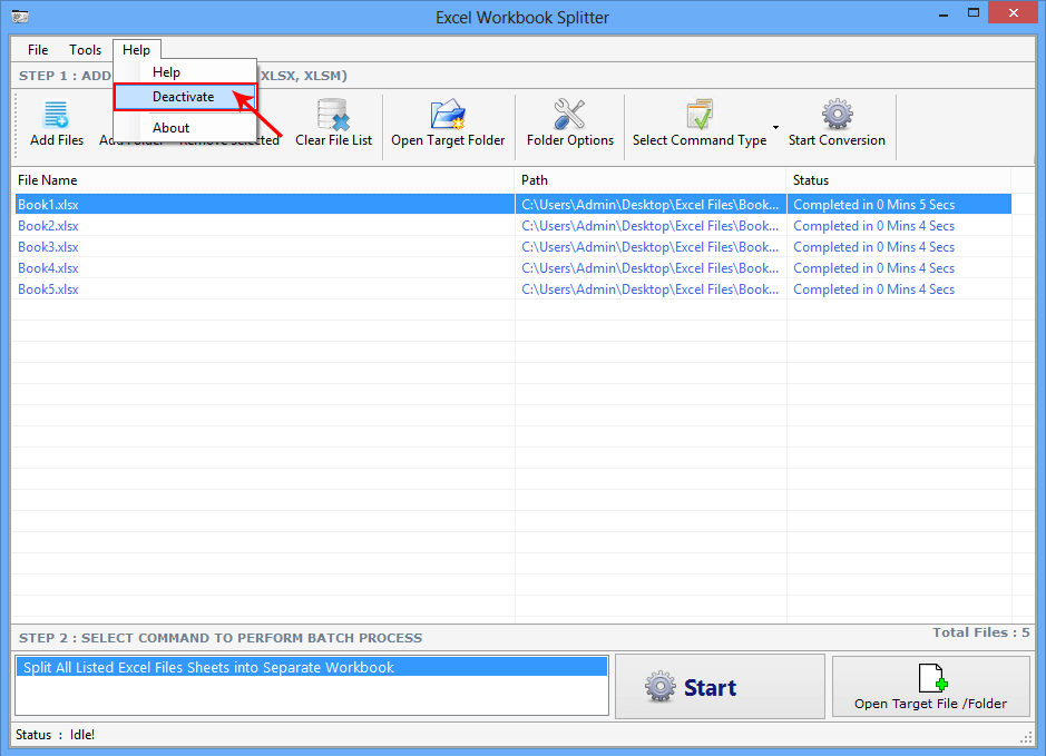 Excel Workbook Splitter