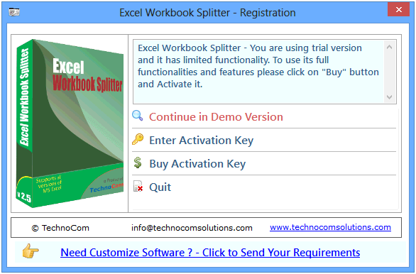 Excel Workbook Splitter