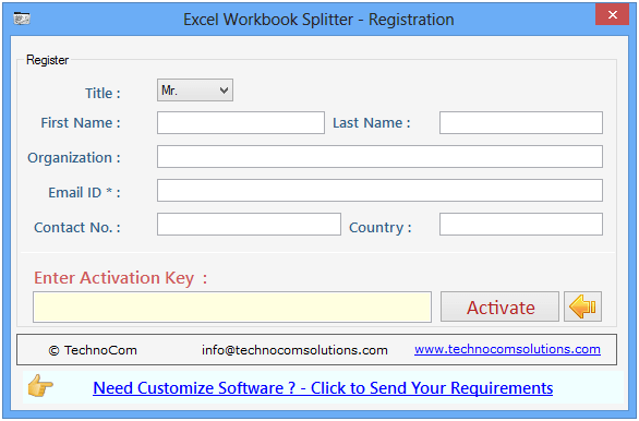 Excel Workbook Splitter