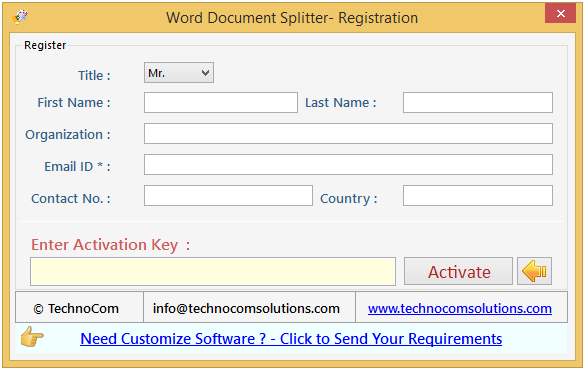 Word Document Splitter